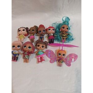 LOL Surprise Dolls Lot 9 Dolls Butterfly Helicopter Accessories Toy Bundle